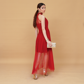 Ethereal Net Charm Long Maxi Dress