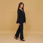 Sequined Flare Short-top