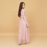 Graceful Flair Shoulder Sleeve Short Maxi