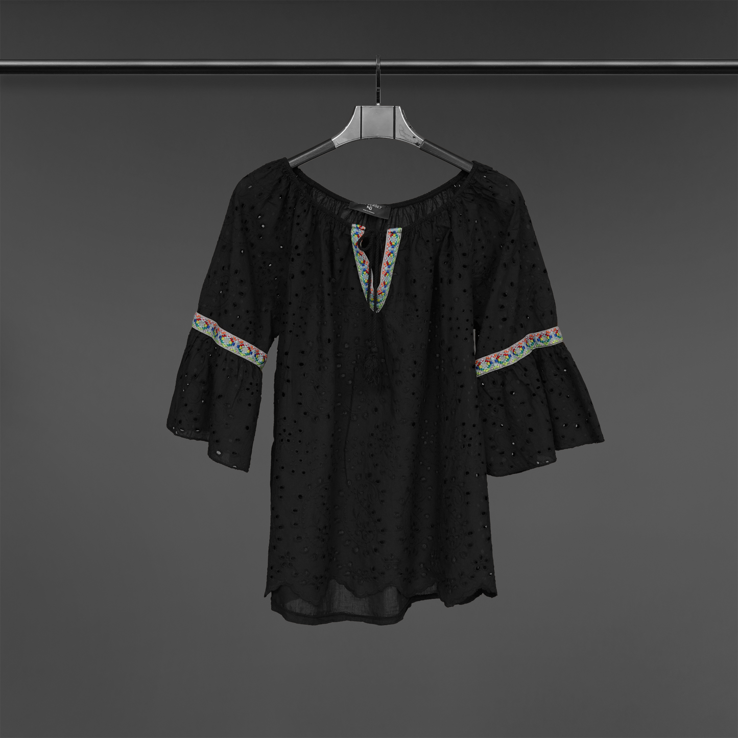 Top shirt round neck- Chikankari Tapestry Charm