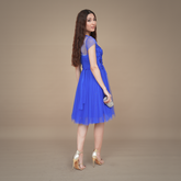 Graceful Botanique Knee-Length Lace Dress