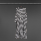 Flared Grace Pattern Dress