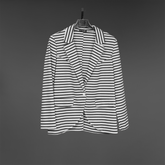 Stripped Patterned with Black Combo Blazer