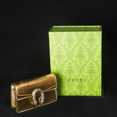 Gucci Super Mini Dionysus in Shimmery Gold