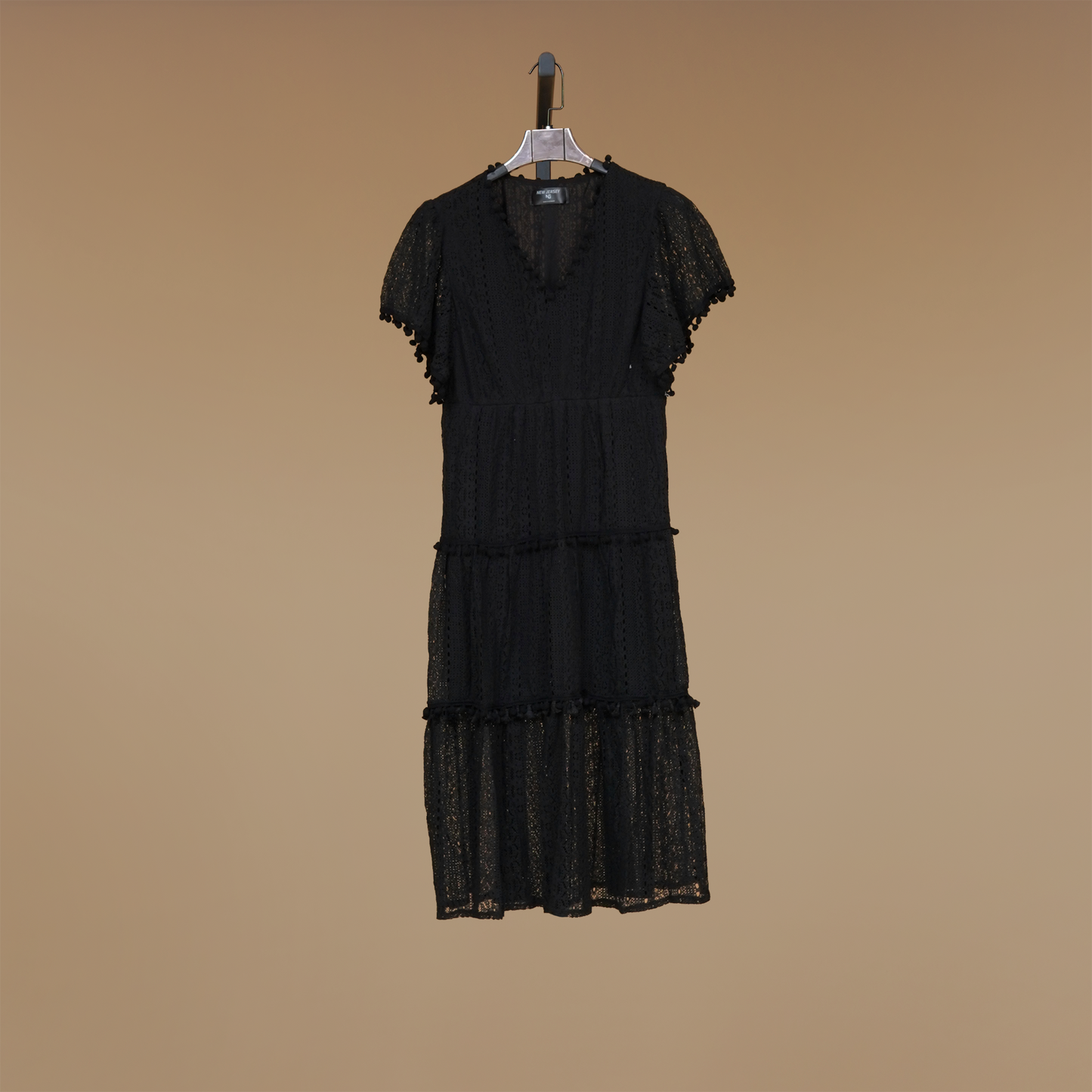 Noir Delight Midi Dress