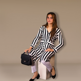 Monochrome Chic Stripe Dress