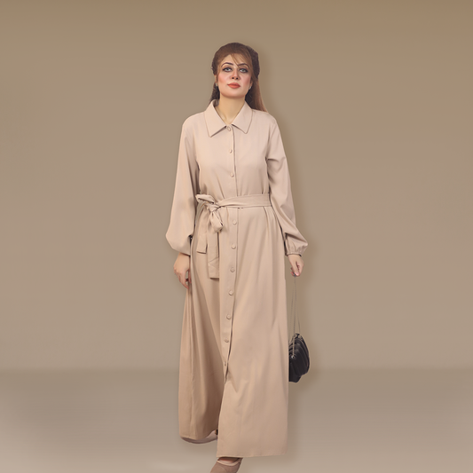 Serenity Belted Long Dress