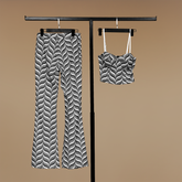 Sleek Zebra Statement Two-Piece Set