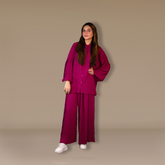 Chic Collar Balloon Duo 2-Piece Ensemble