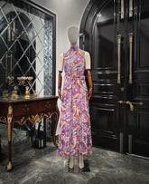 NJ SLEEVESLESS PRINTED LONG MAXI