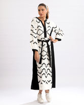 Enchant Wave Dual-Tone Elegance Dress