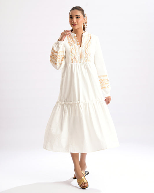 Bohemian Elegance Embroidered Dress