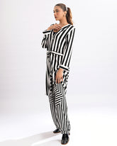 Bold Stripe Button-Up Combo