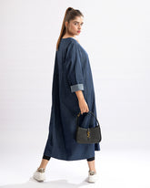 Denim-Inspired Winter Dress