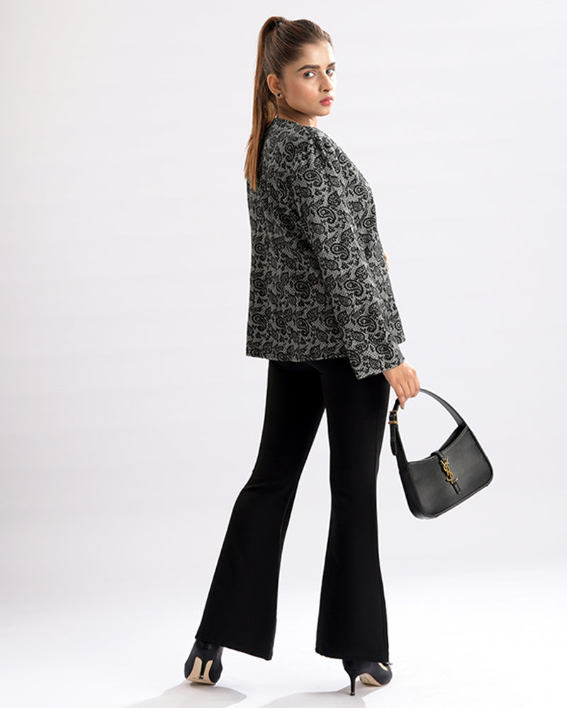 Classic Print Full Sleeve Coat