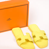Hermes Oran Sandal in Vibrant Yellow