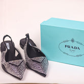 PRADA Crystal-Embellished Slingback Pumps