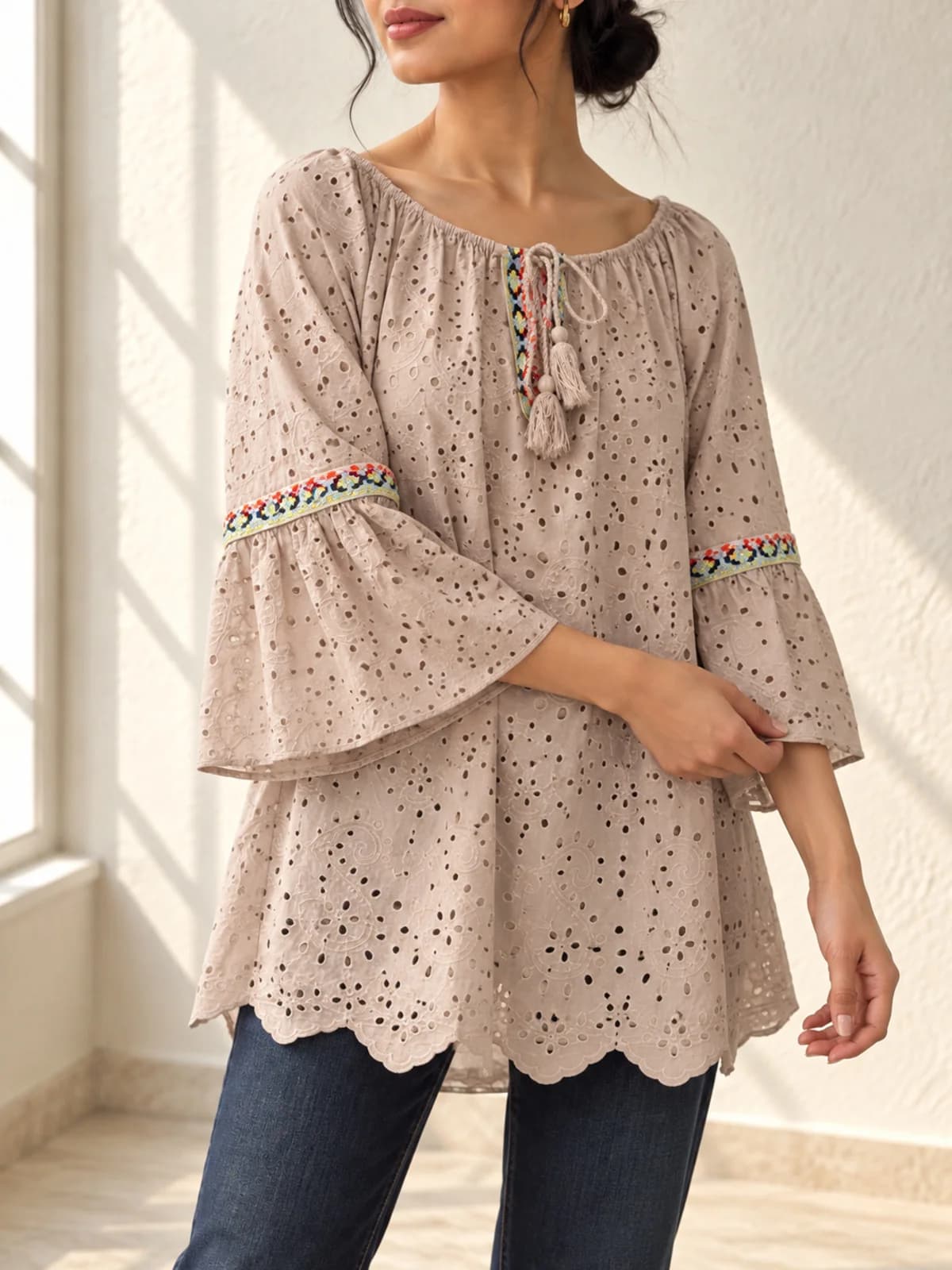 Eyelet Tunic — front