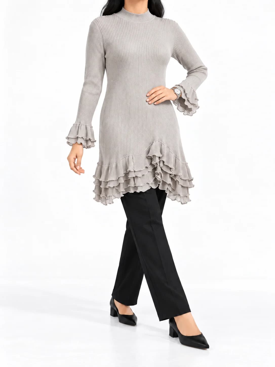 Tiered Ruffle Tunic — back