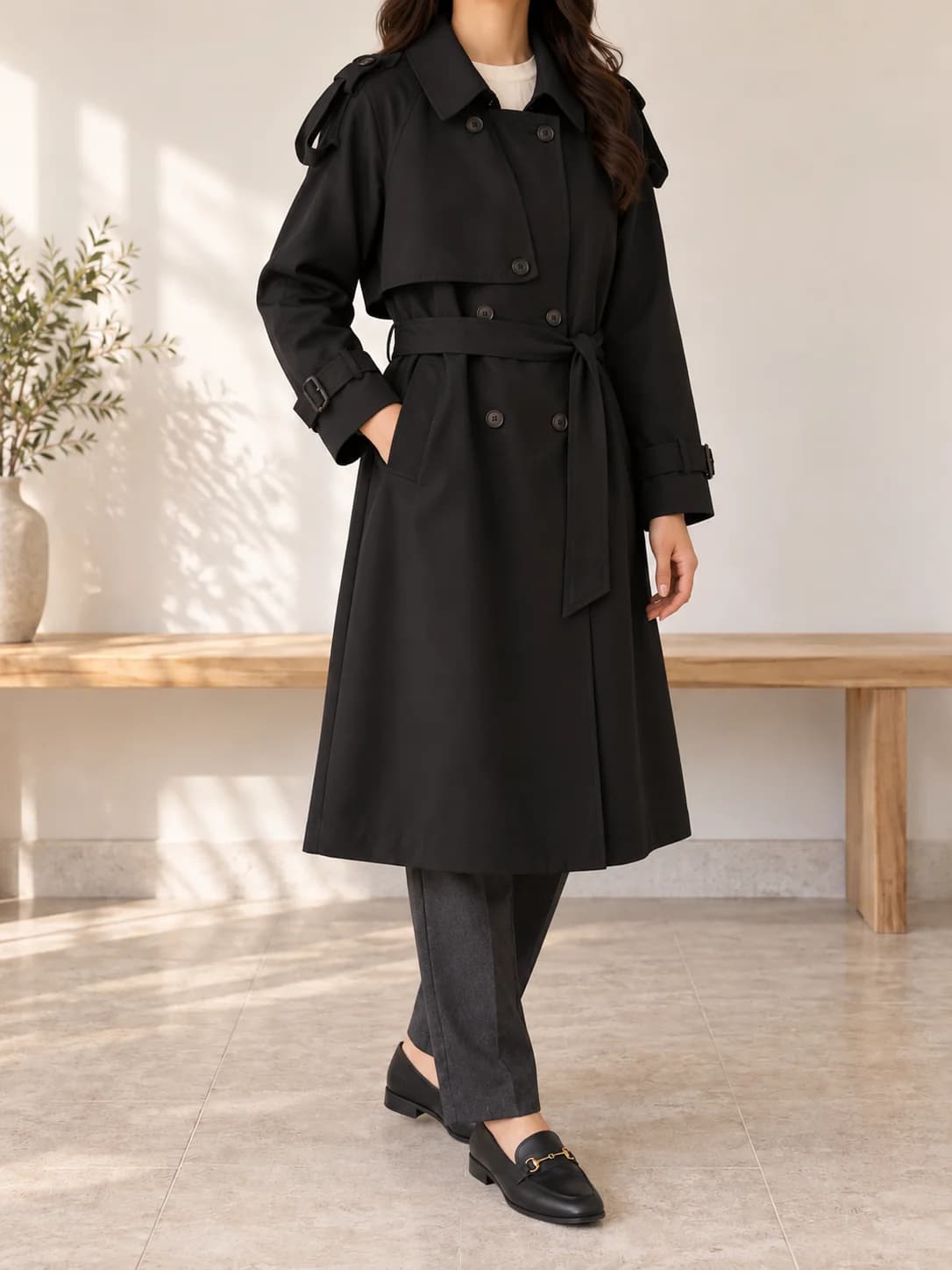 Cape Trench Coat — back