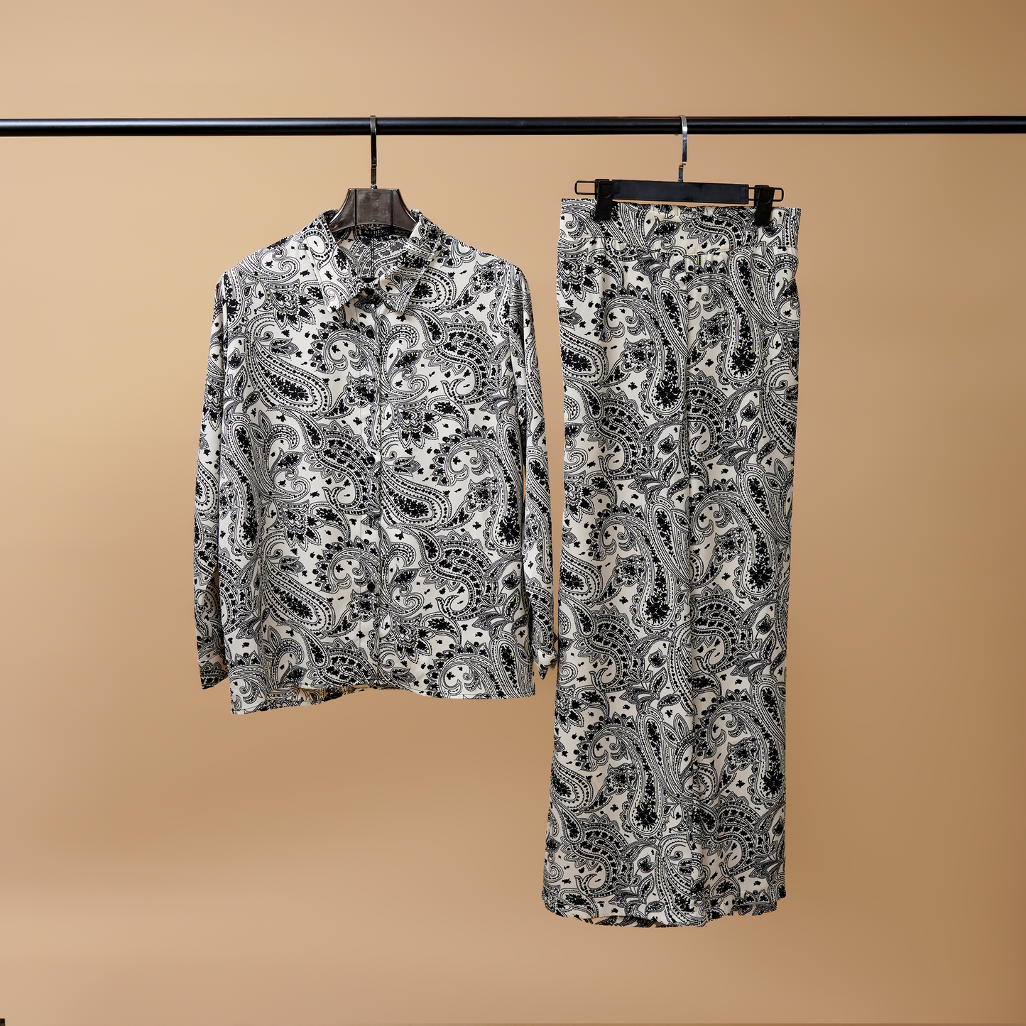 Refreshing Print Button-Down Shirt & Trouser
