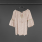 Top shirt round neck-  Chikankari Tapestry Charm