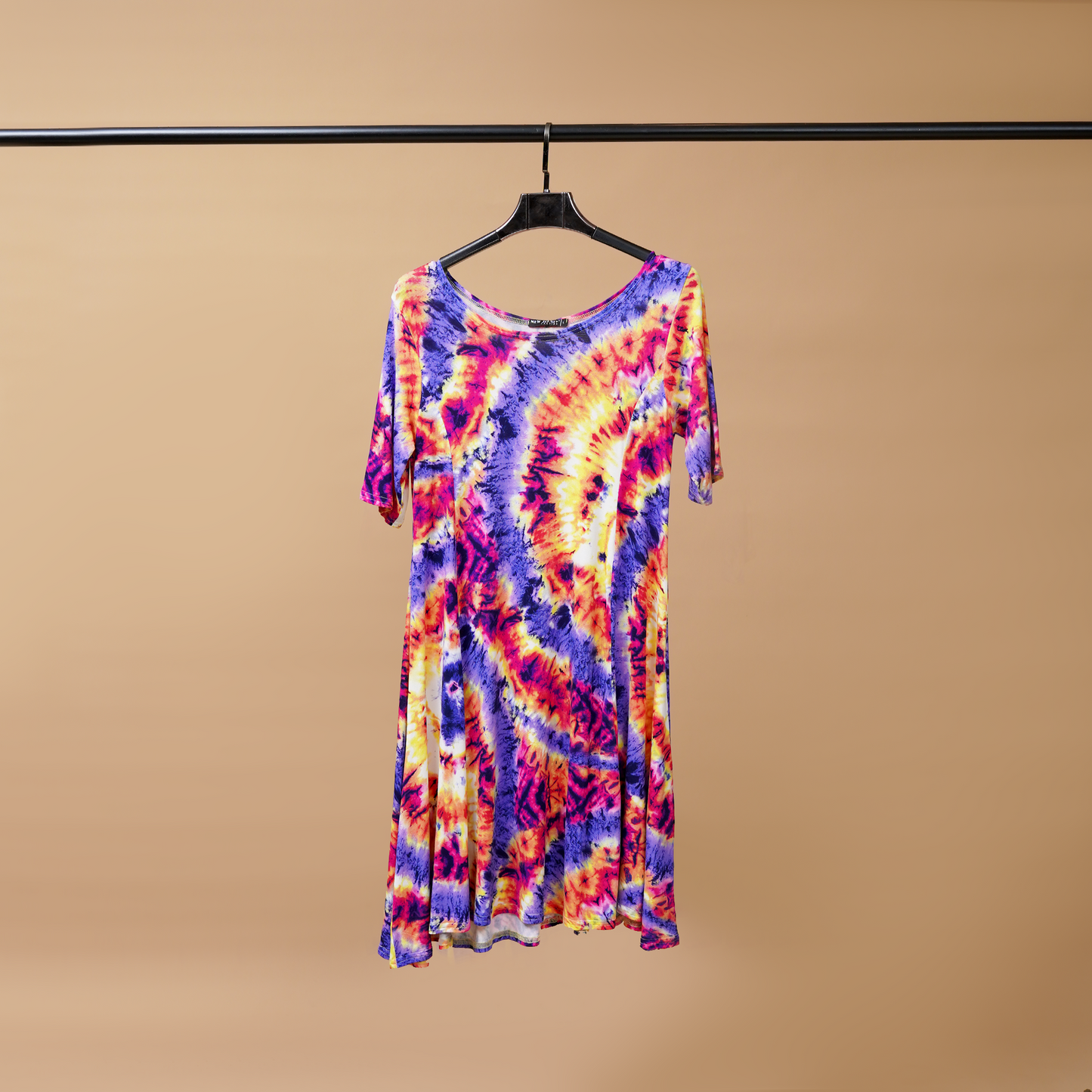 Kaleidoscope Fling Elbow Sleeve Frock