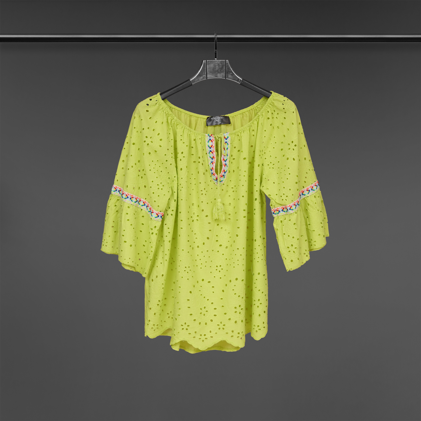 Top shirt round neck-  Chikankari Tapestry Charm
