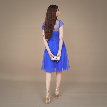 Graceful Botanique Knee-Length Lace Dress