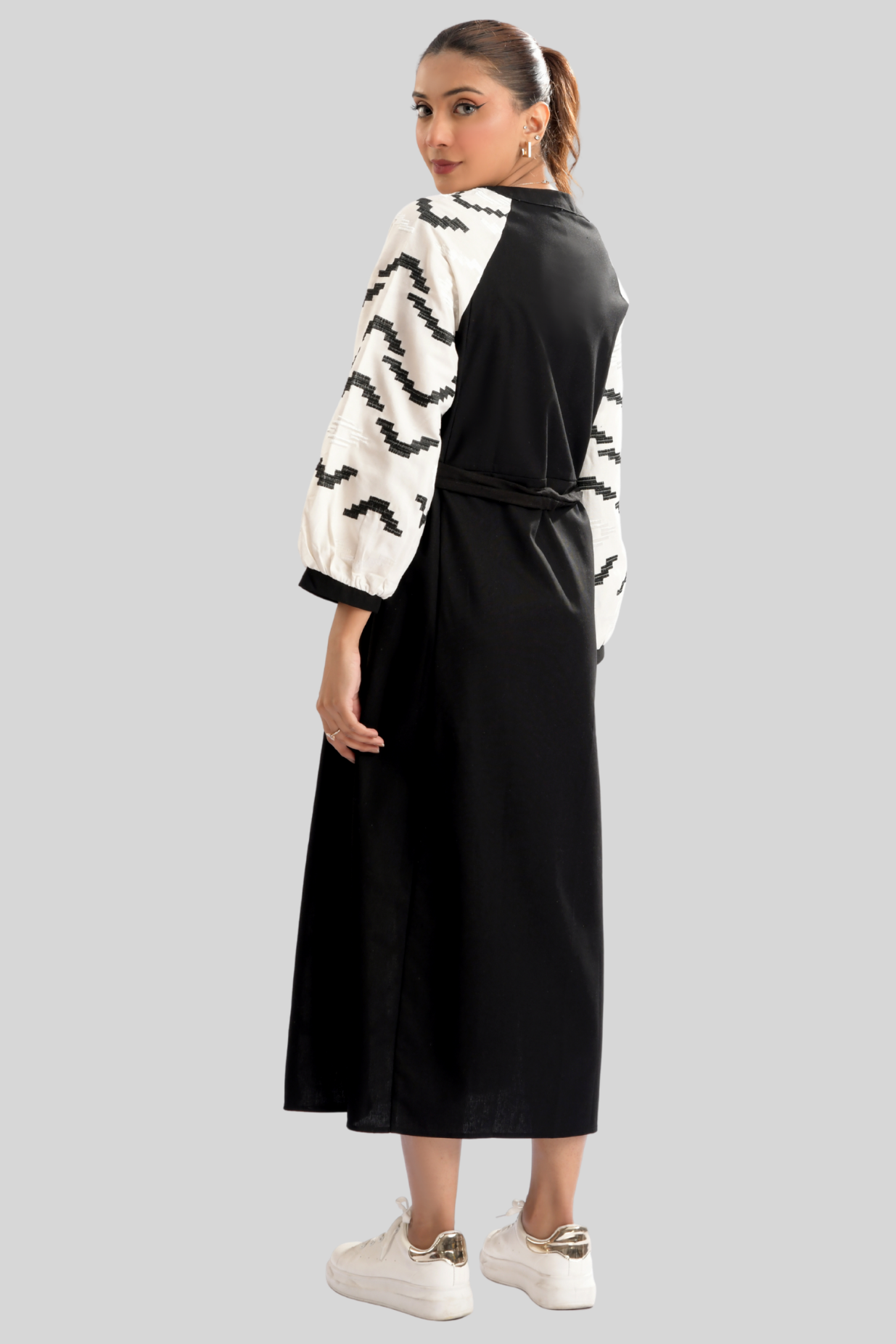 Enchant Wave Dual-Tone Elegance Dress