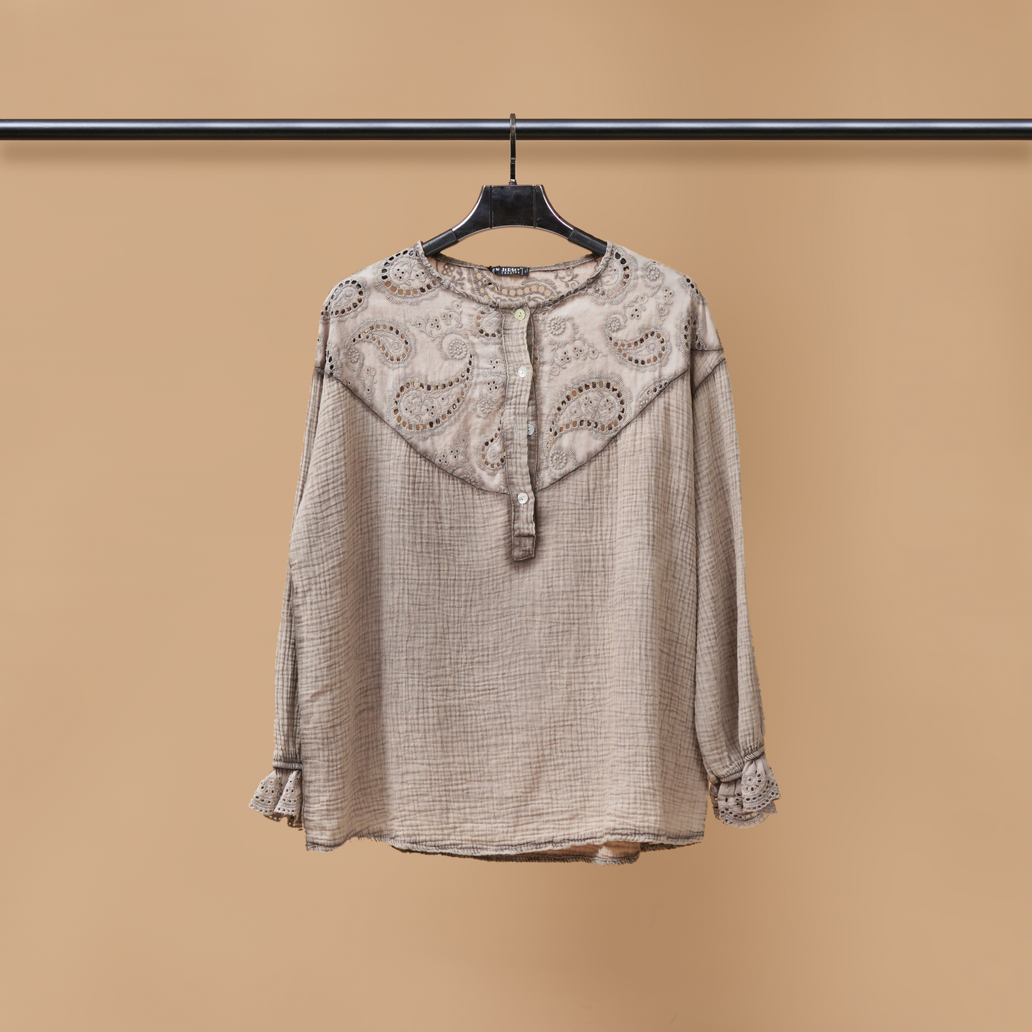 Breezy Balloon Sleeves Short Shirt