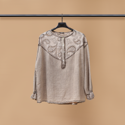 Breezy Balloon Sleeves Short Shirt