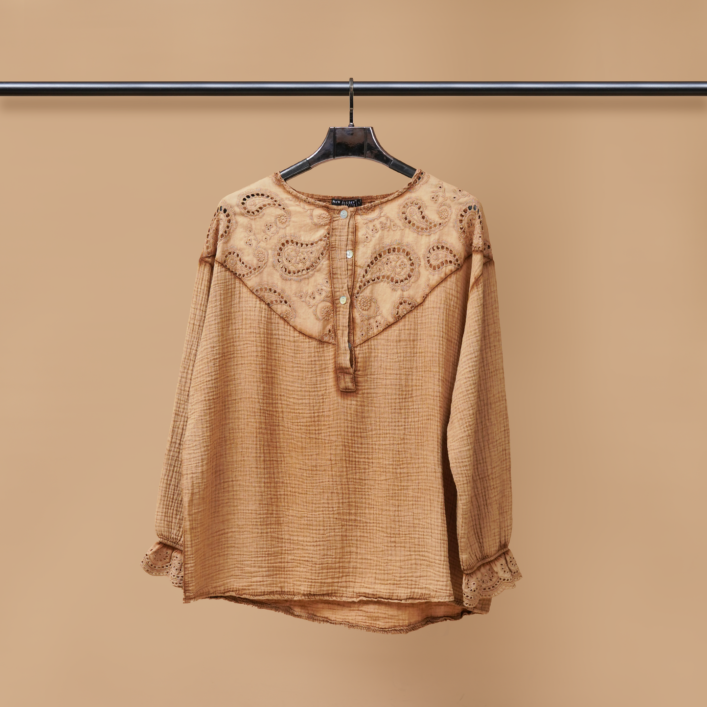 Breezy Balloon Sleeves Short Shirt