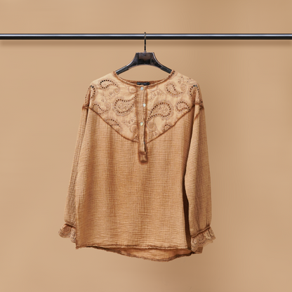 Breezy Balloon Sleeves Short Shirt