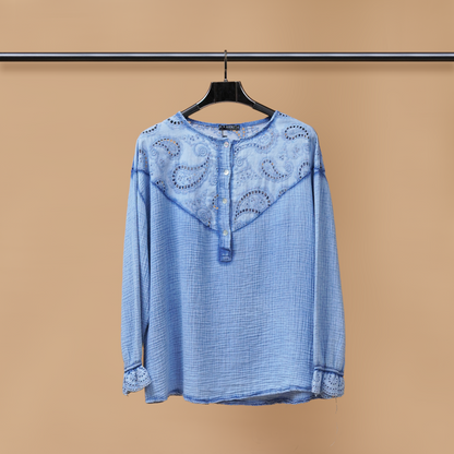 Breezy Balloon Sleeves Short Shirt