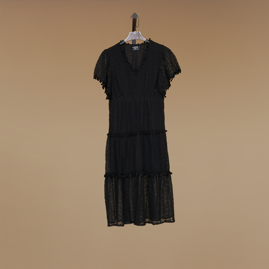 Noir Delight Midi Dress