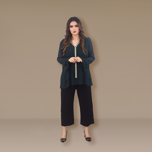 Dazzling Neckline Chic Top