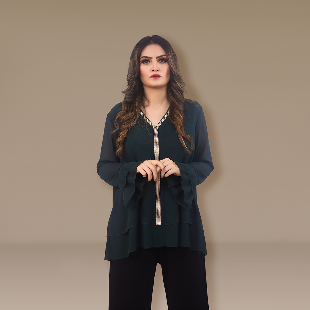 Dazzling Neckline Chic Top