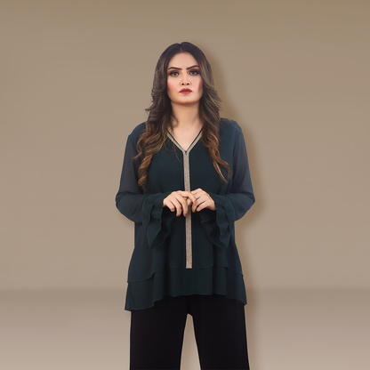 Dazzling Neckline Chic Top