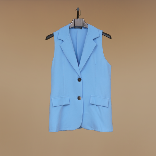Soothing Sky Sleeveless Coat