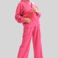 Neck Crop Top Outfits Baggy Pants Sets