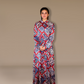 Patterned Flair Silhouette Dress