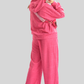 Neck Crop Top Outfits Baggy Pants Sets