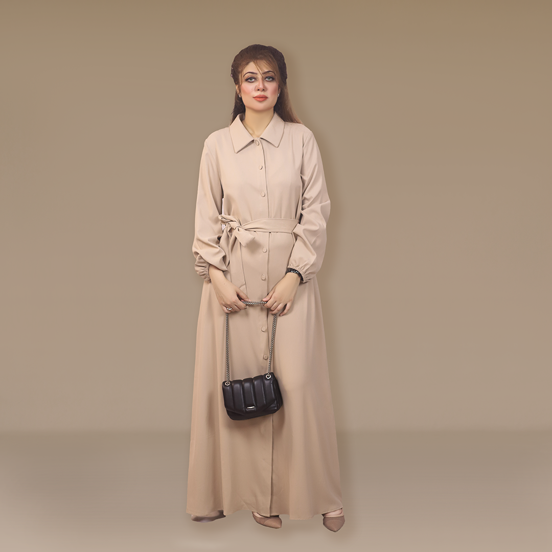 Serenity Belted Long Dress