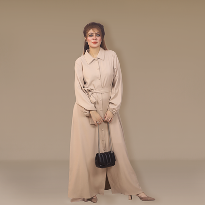 Serenity Belted Long Dress