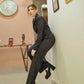 High Waist Boot Pants and Short Coat Set