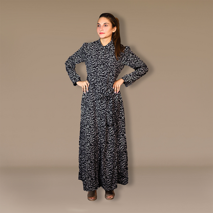 Dual Tone Sophistication Long Dress