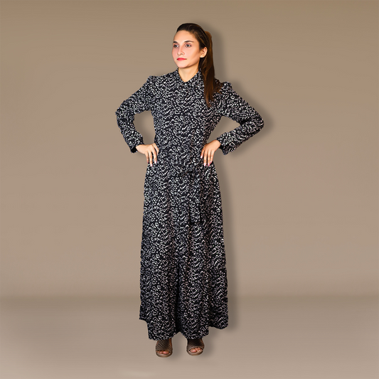 Dual Tone Sophistication Long Dress