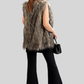 Petite Woolen Fur Vest