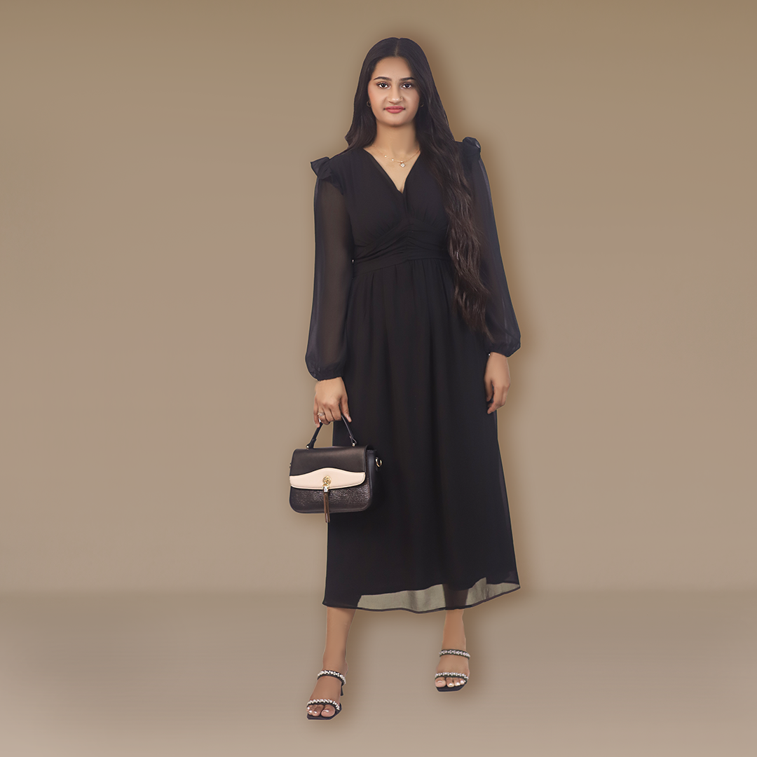 Party dress Solid Lantern Plain Party Dress